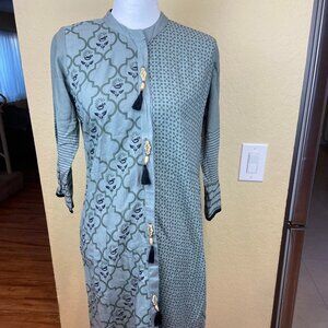 Dress Tunic Long Sleeves  Cotton